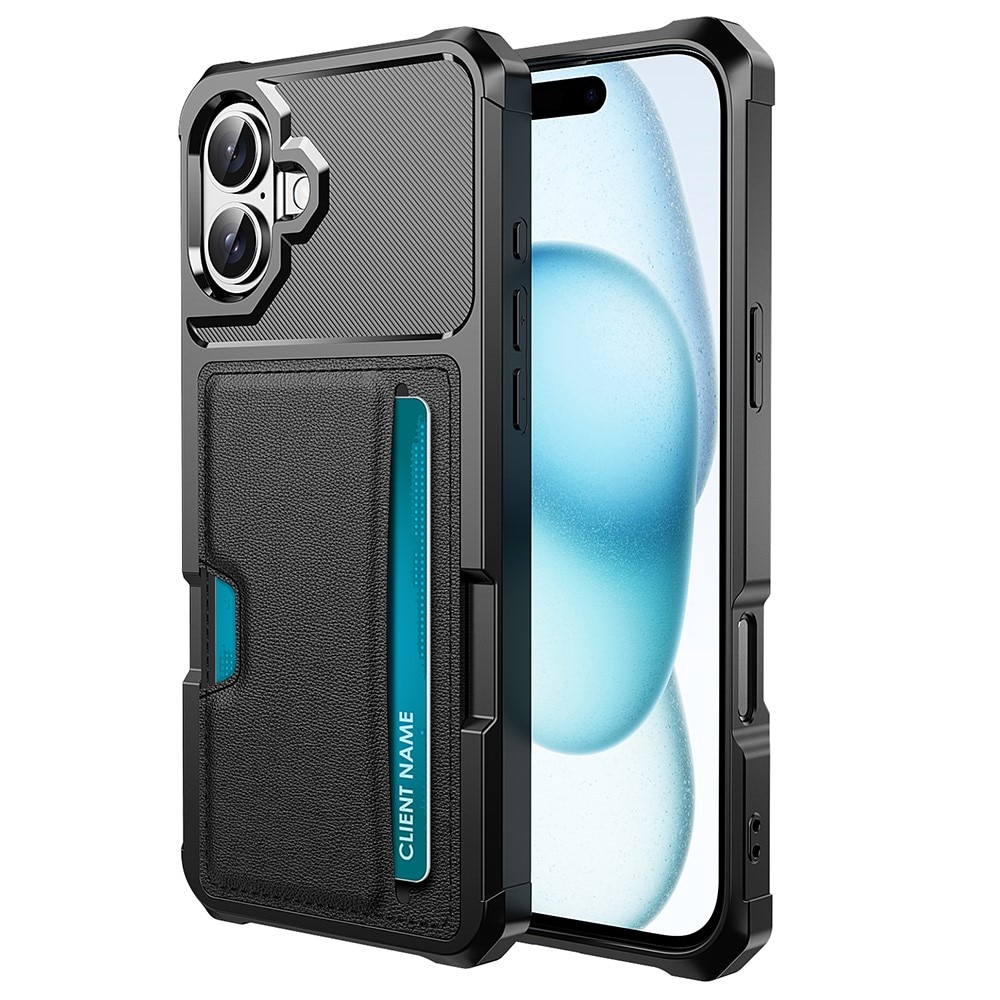 iPhone 16 Tough Card Case zwart