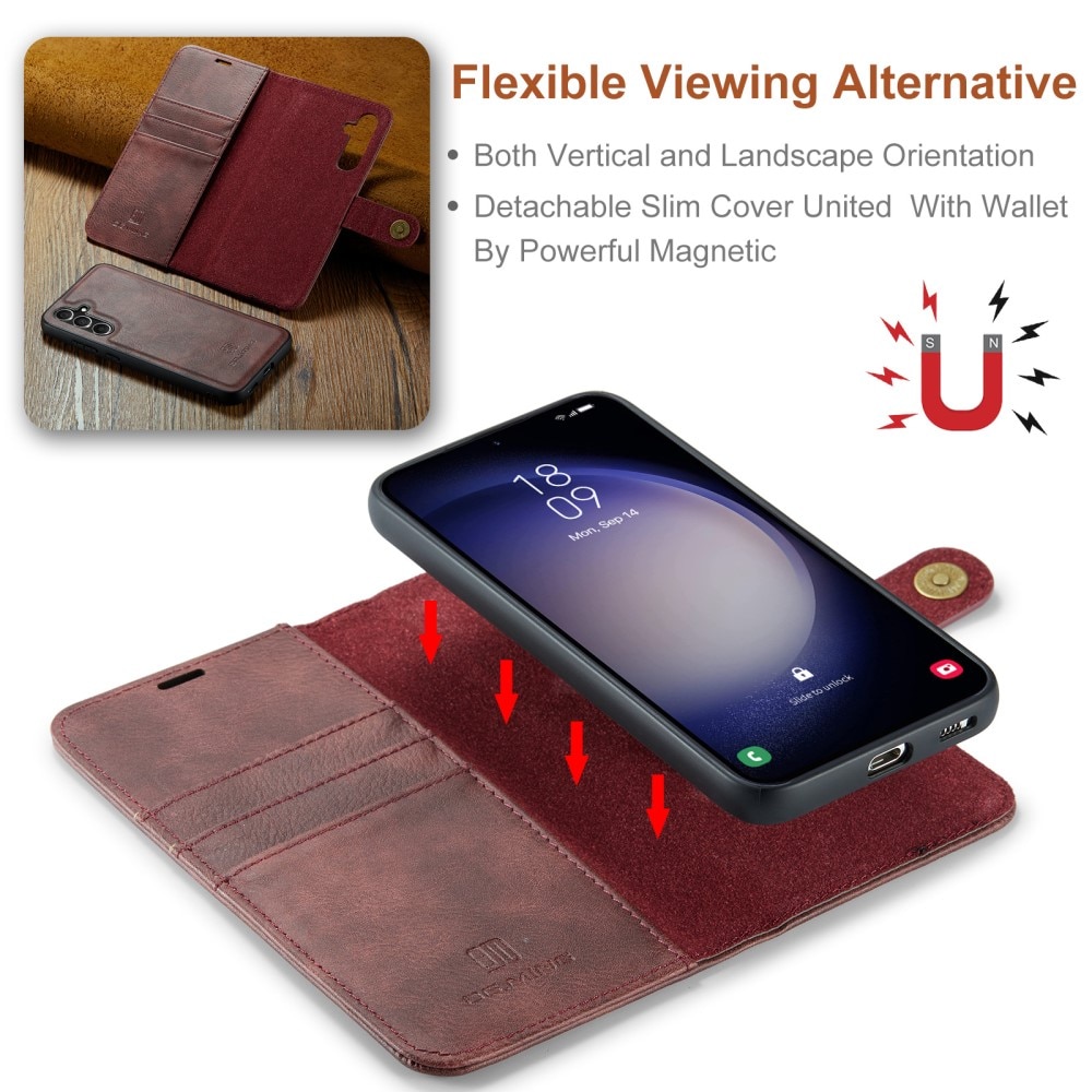 Magnet Wallet Samsung Galaxy S24 FE Red