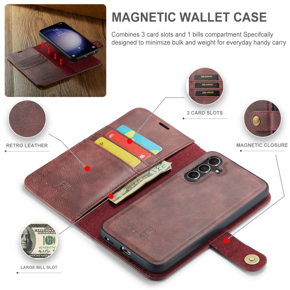 Magnet Wallet Samsung Galaxy S24 FE Red