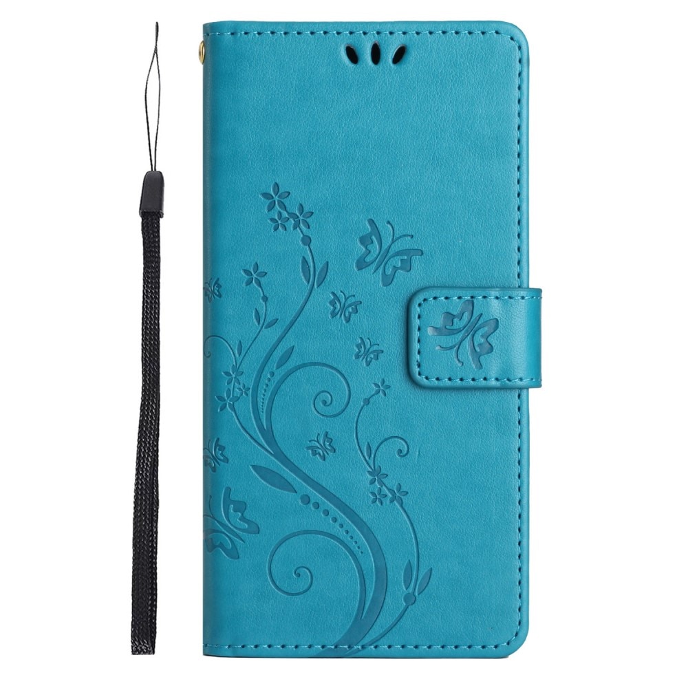 Xiaomi Redmi 14C Leren vlinderhoesje Blauw