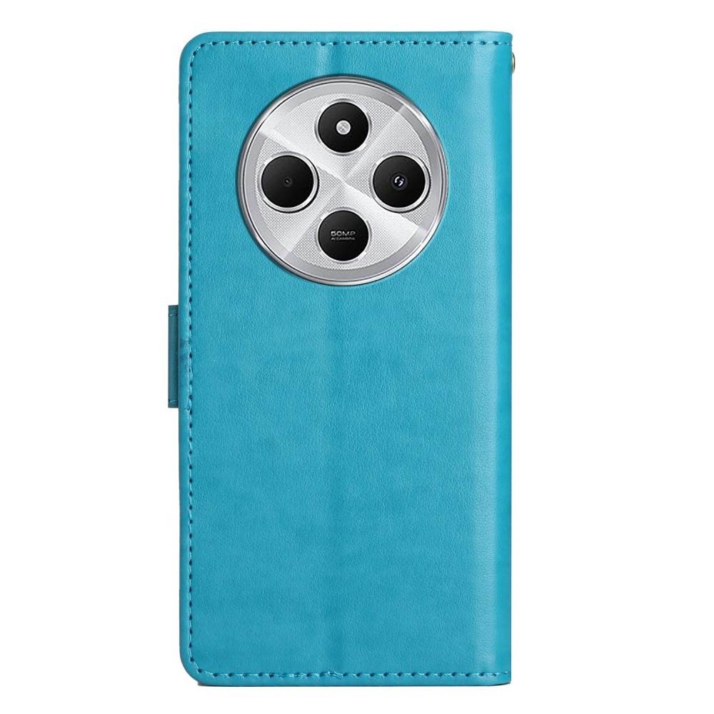 Xiaomi Redmi 14C Leren vlinderhoesje Blauw