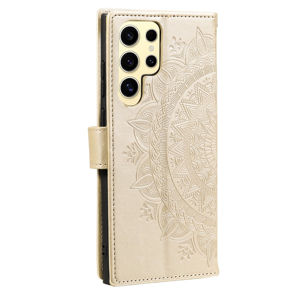 Samsung Galaxy S25 Ultra Leren Mandalahoesje goud