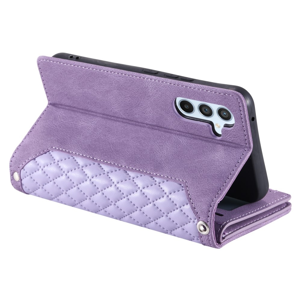 Samsung Galaxy S25 Plus Portemonnee tas Quilted Roze