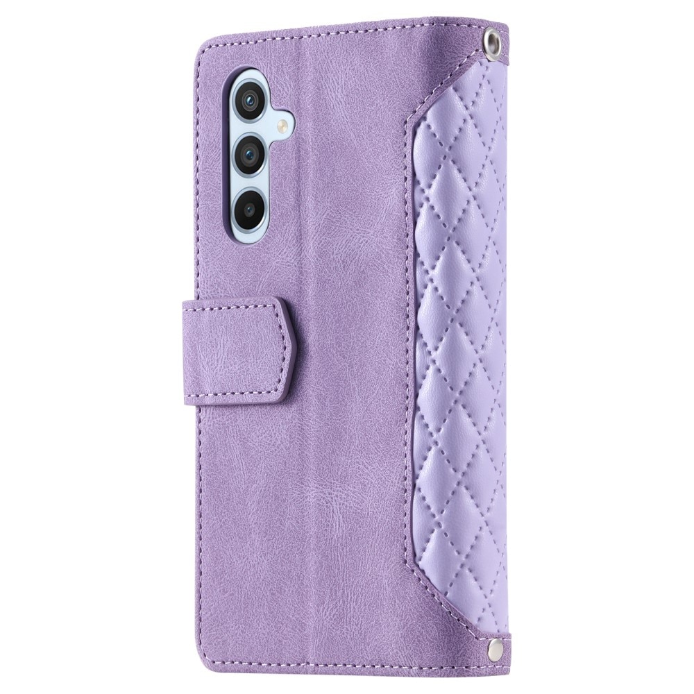 Samsung Galaxy S25 Plus Portemonnee tas Quilted Roze