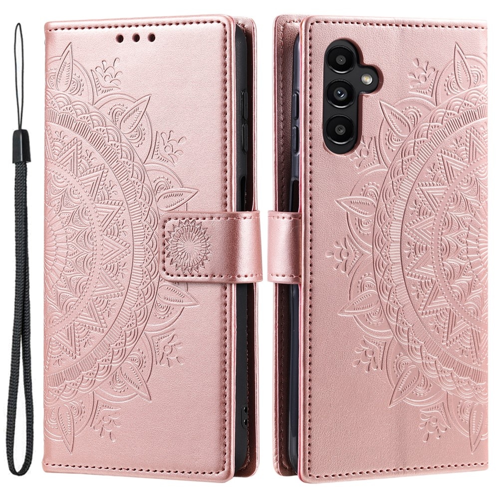 Samsung Galaxy S25 Plus Leren Mandalahoesje rosé goud