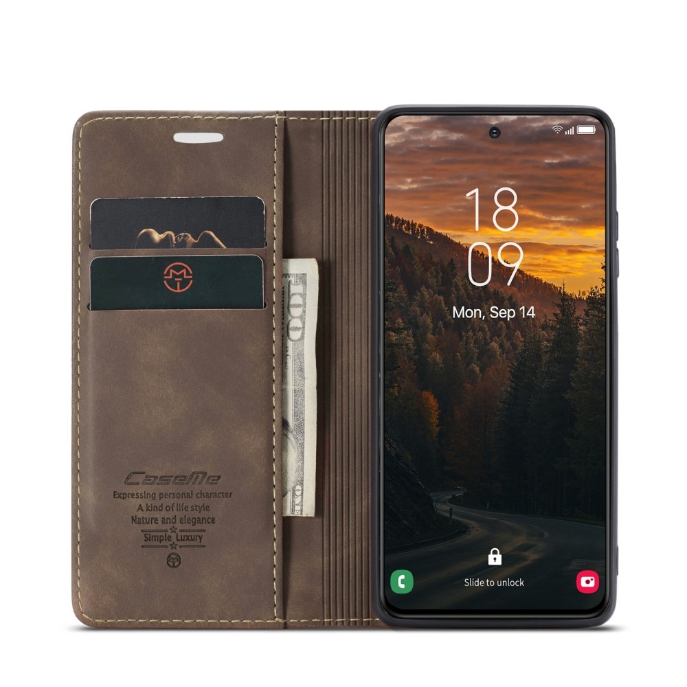 Slim Bookcover Hoesje Samsung Galaxy S24 FE Bruin