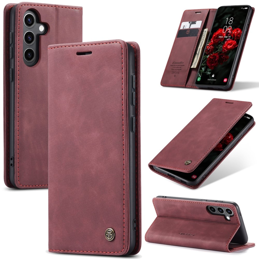 Slim Bookcover Hoesje Samsung Galaxy S24 FE Rood