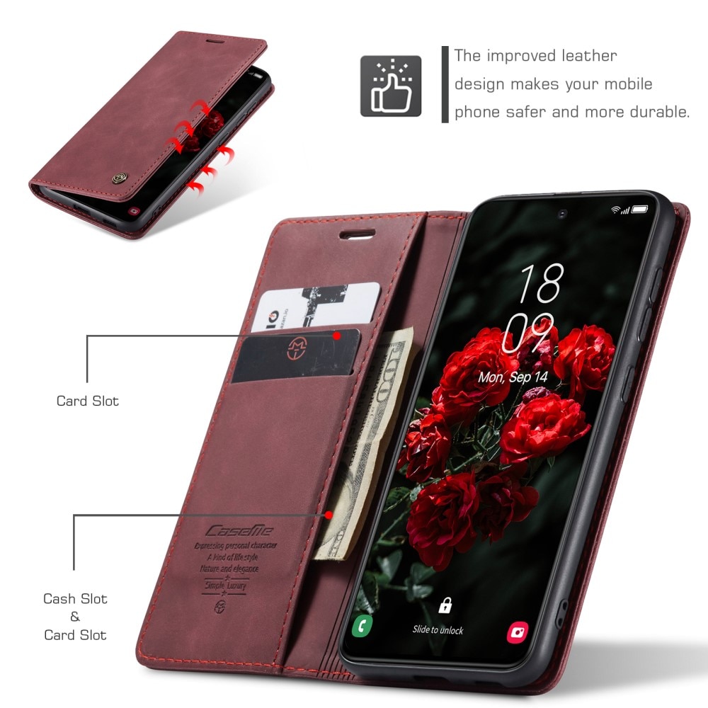 Slim Bookcover Hoesje Samsung Galaxy S24 FE Rood