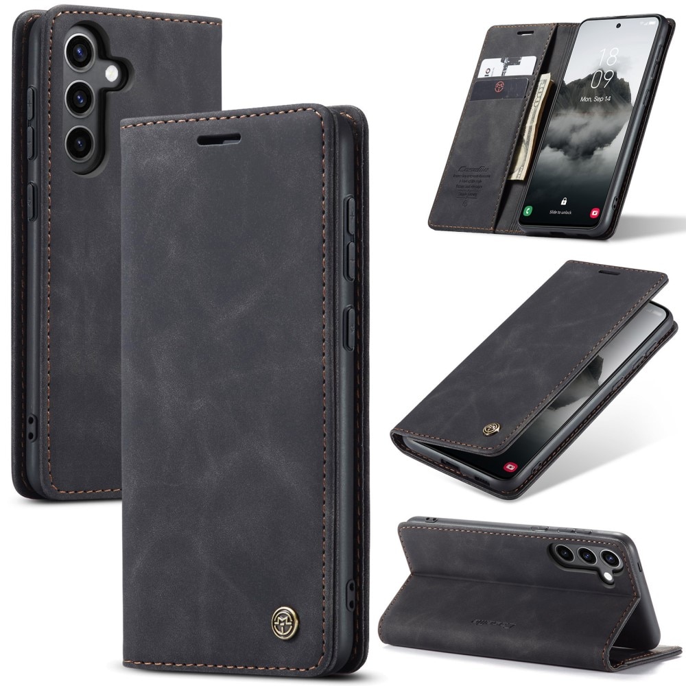 Slim Bookcover Hoesje Samsung Galaxy S24 FE Zwart