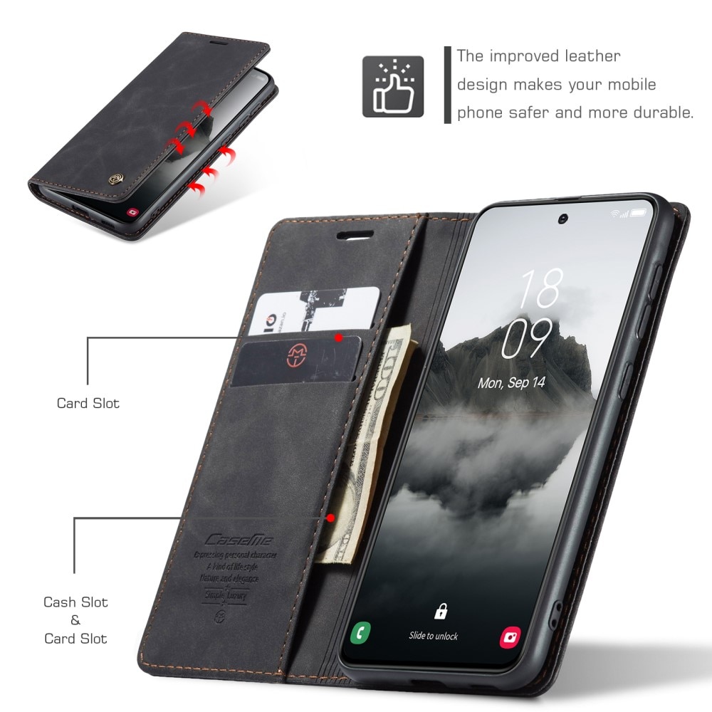 Slim Bookcover Hoesje Samsung Galaxy S24 FE Zwart