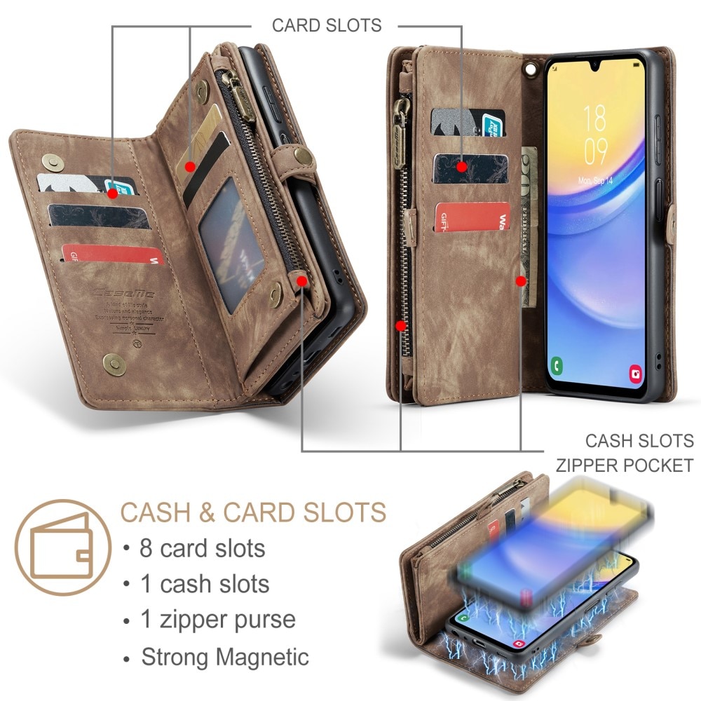 Multi-slot Hoesje Samsung Galaxy A16 bruin