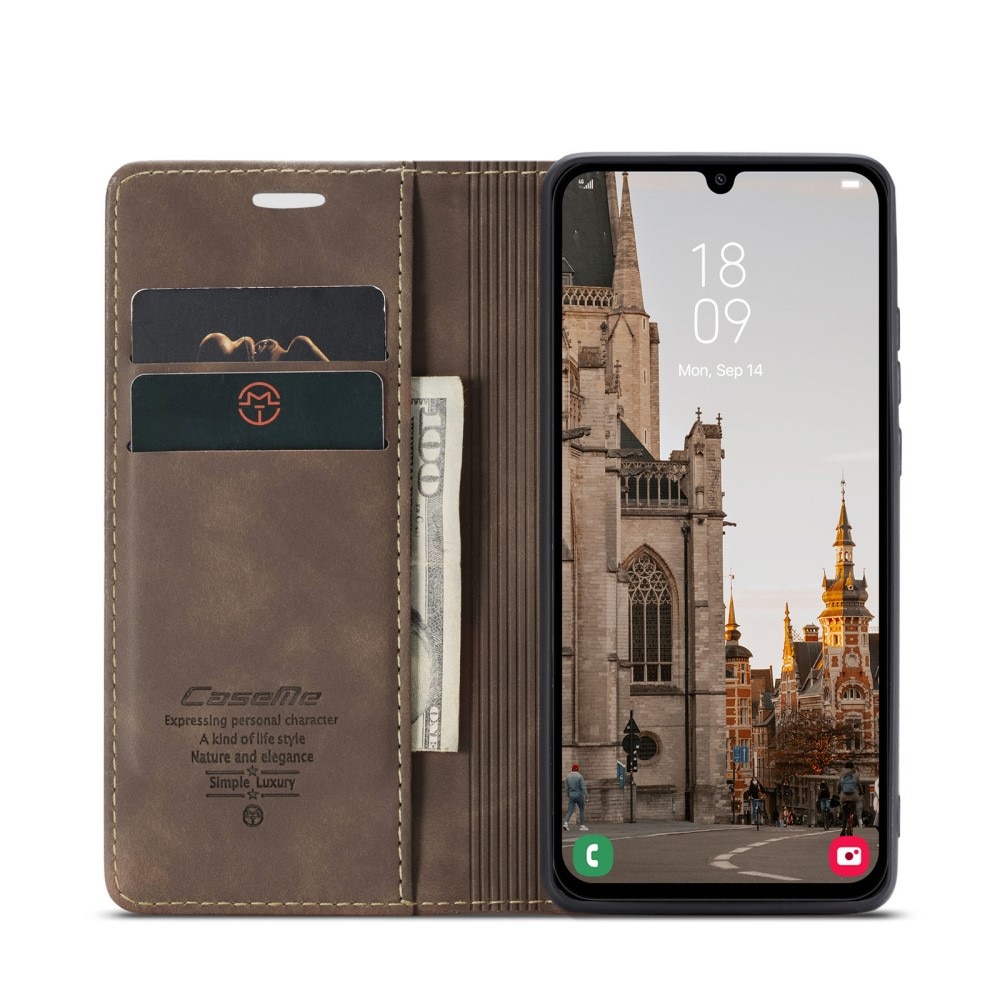 Slim Bookcover Hoesje Samsung Galaxy A16 Bruin