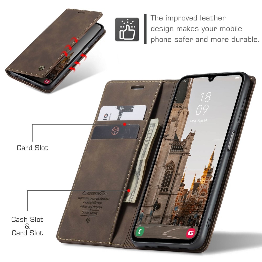 Slim Bookcover Hoesje Samsung Galaxy A16 Bruin