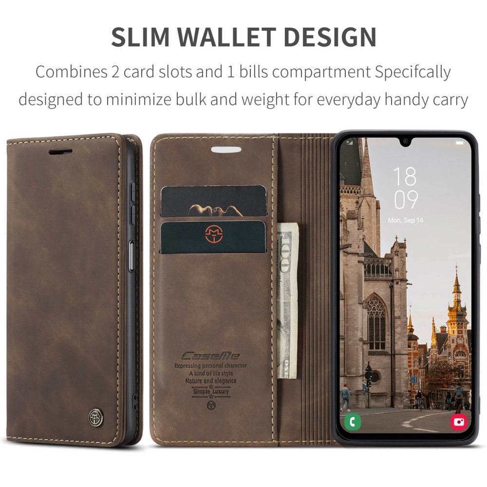 Slim Bookcover Hoesje Samsung Galaxy A16 Bruin