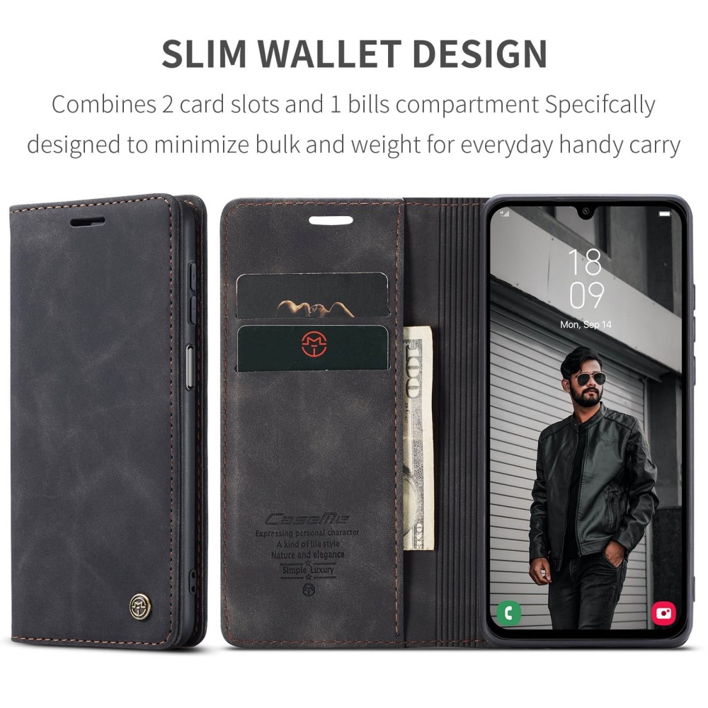 Slim Bookcover Hoesje Samsung Galaxy A16 Zwart