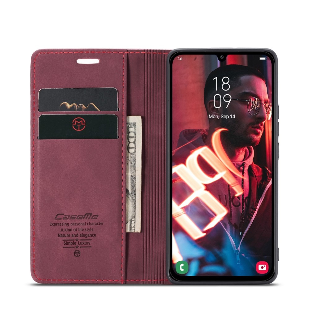 Slim Bookcover Hoesje Samsung Galaxy A36 Rood