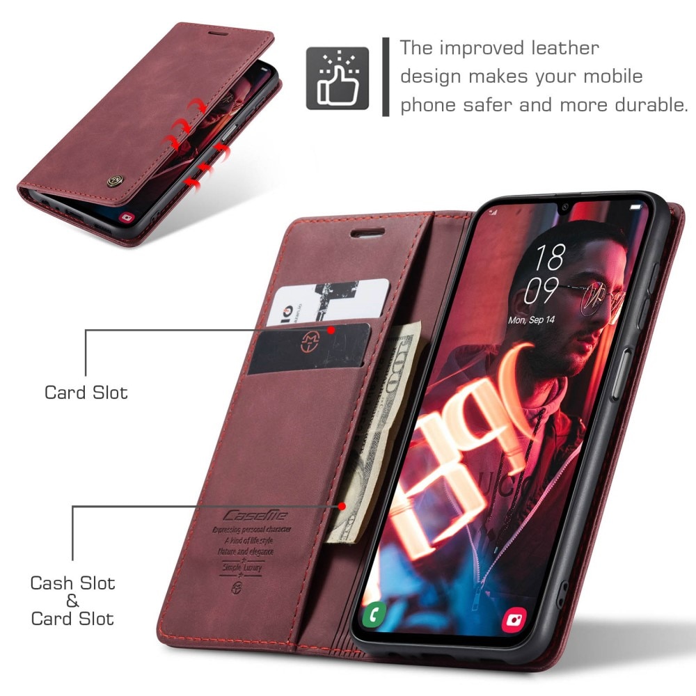 Slim Bookcover Hoesje Samsung Galaxy A16 Rood