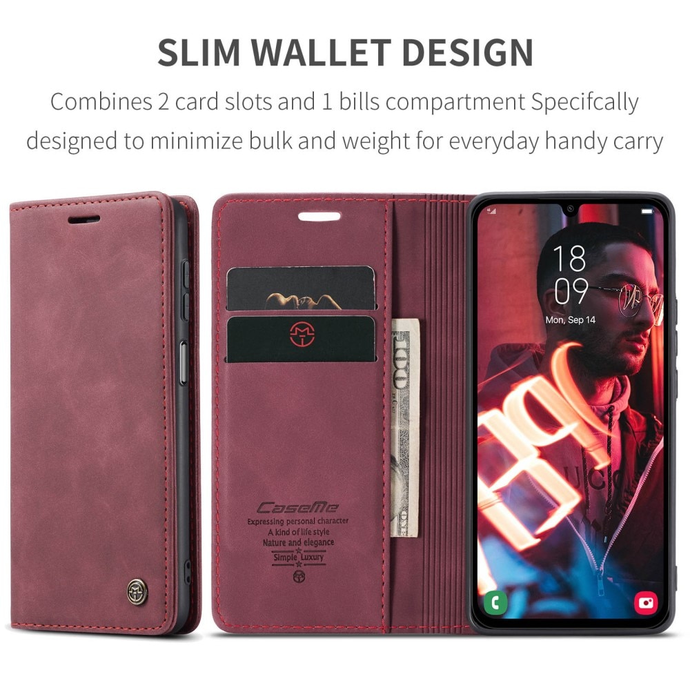 Slim Bookcover Hoesje Samsung Galaxy A16 Rood