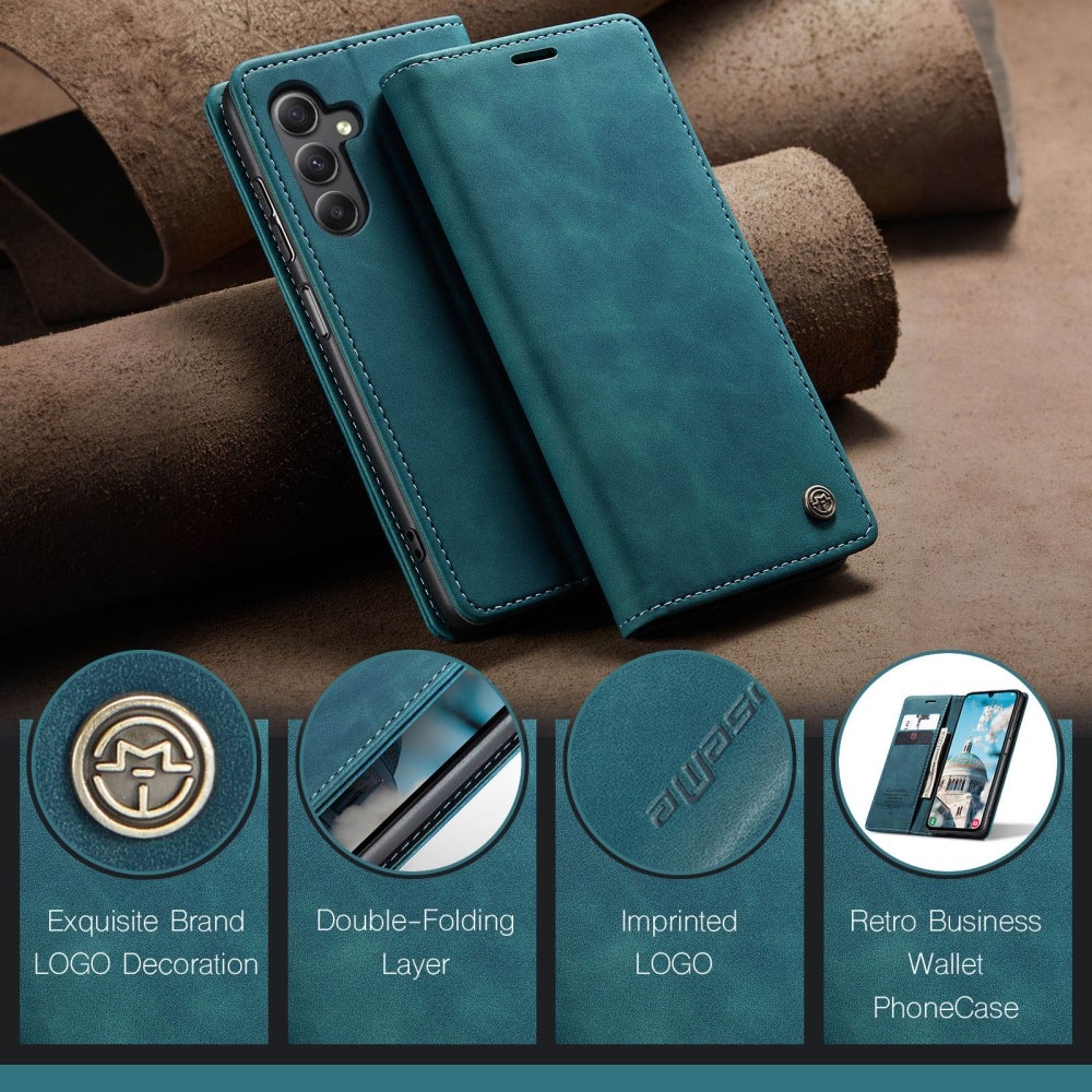 Slim Bookcover Hoesje Samsung Galaxy A16 Blauw