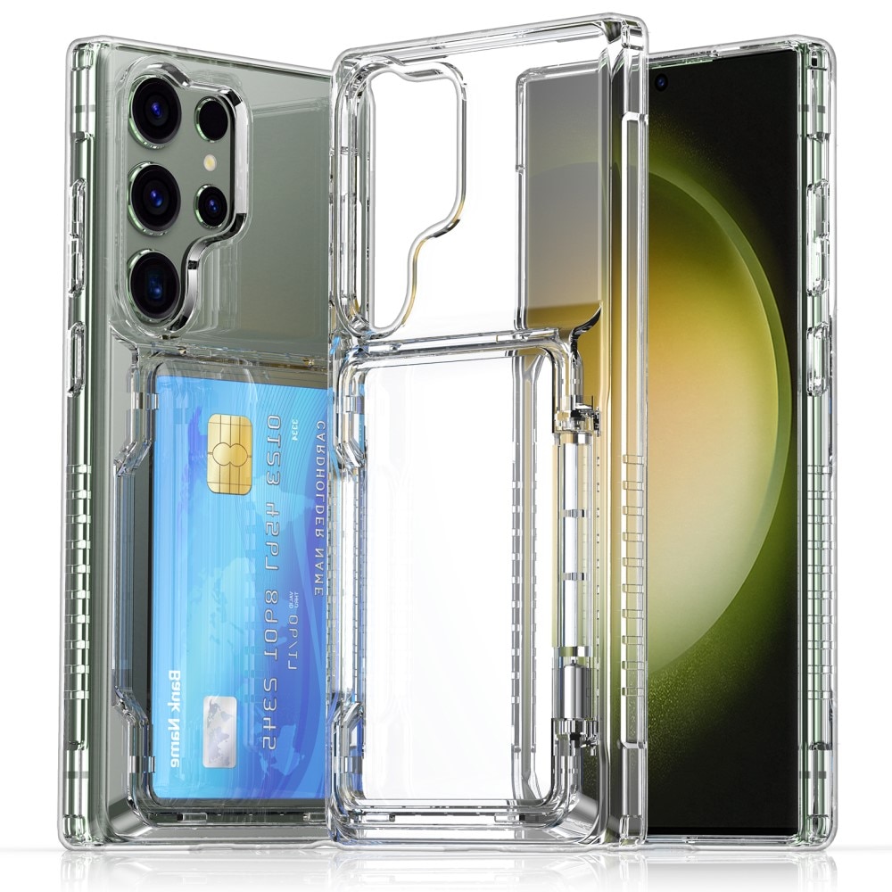 Hybridcase met Cardslot en Kickstand Samsung Galaxy S25 Ultra transparant