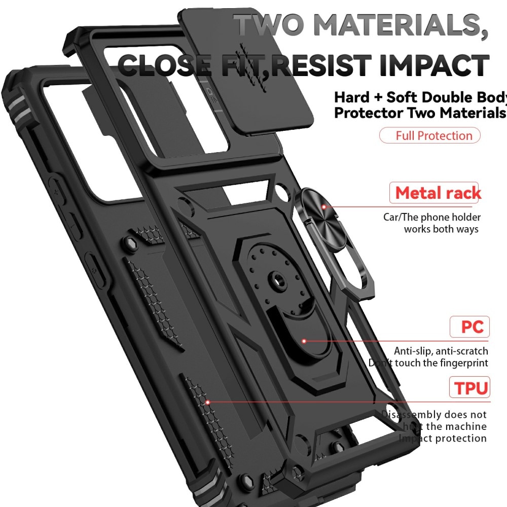 Xiaomi 14T Hybridcase Ring + Camera Protector Zwart