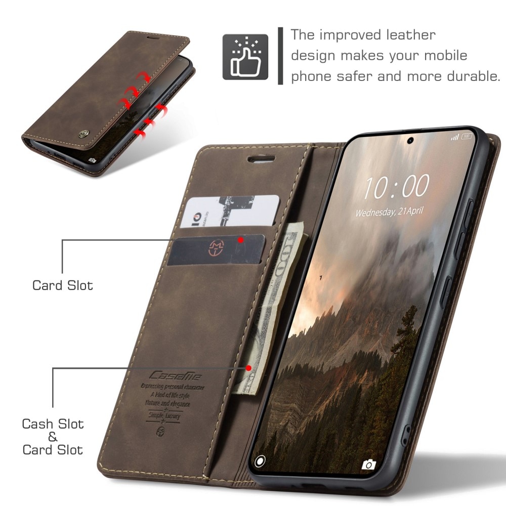 Slim Bookcover Hoesje Xiaomi 14T Pro Bruin