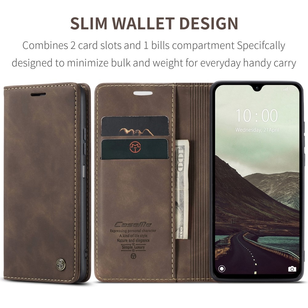 Slim Bookcover Hoesje Xiaomi Redmi 14C Bruin