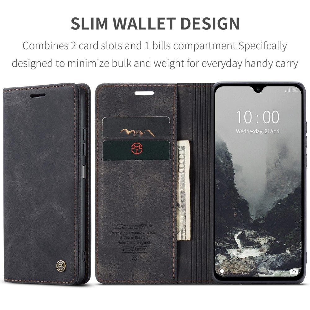 Slim Bookcover Hoesje Xiaomi Redmi 14C Zwart