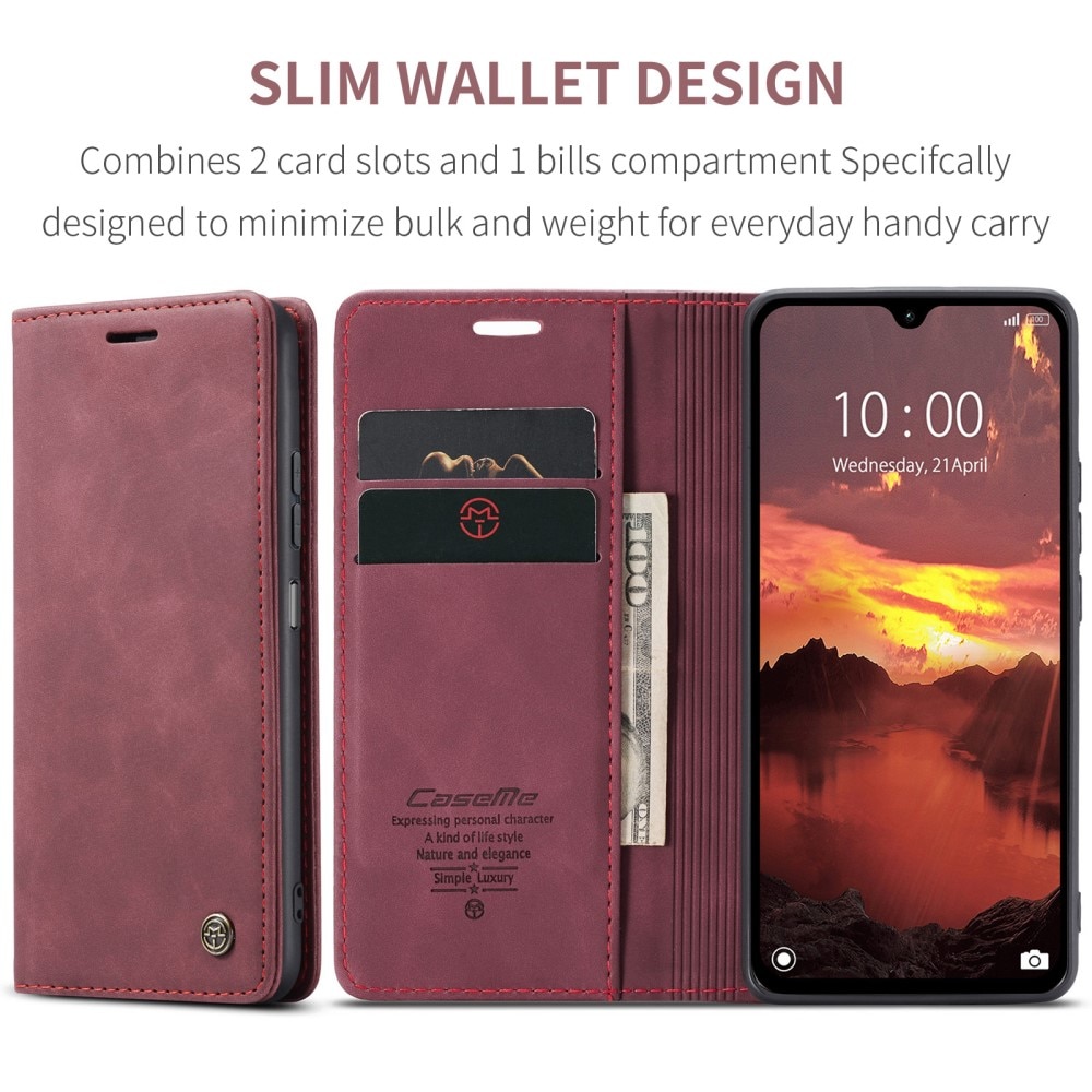 Slim Bookcover Hoesje Xiaomi Redmi 14C Rood