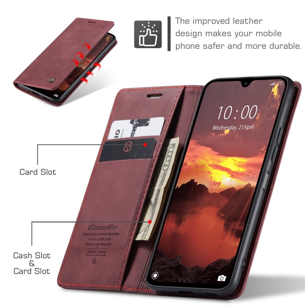 Slim Bookcover Hoesje Xiaomi Redmi 14C Rood