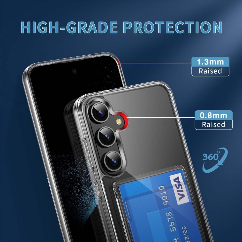 Hybridcase met Cardslot Samsung Galaxy S25 Transparant