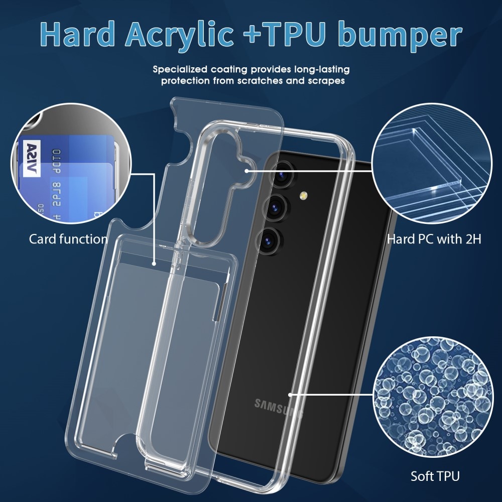 Hybridcase met Cardslot Samsung Galaxy S25 Transparant