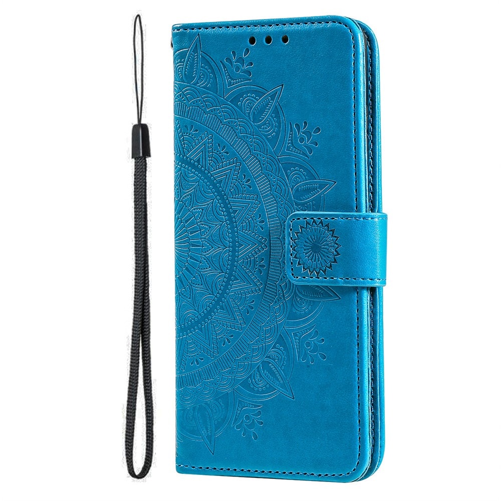 Google Pixel 9a Leren Mandalahoesje Blauw