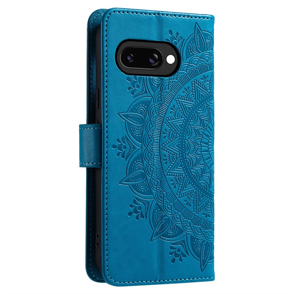 Google Pixel 9a Leren Mandalahoesje Blauw