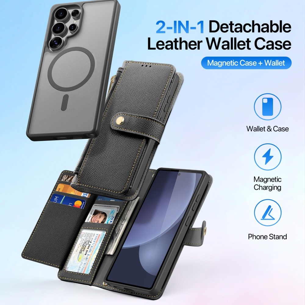 Lawa Series Magnetic Wallet Case Samsung Galaxy S25 Ultra - Black