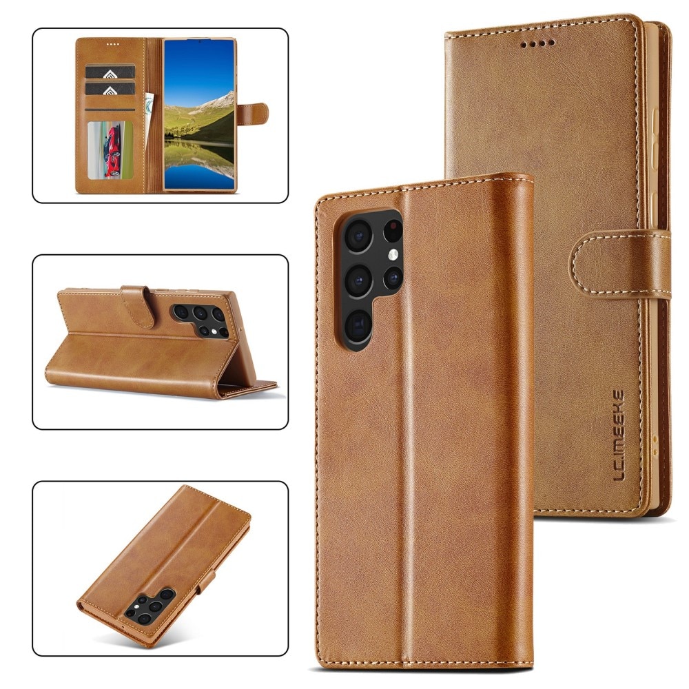 Bookcover hoesje Samsung Galaxy S25 Ultra cognac