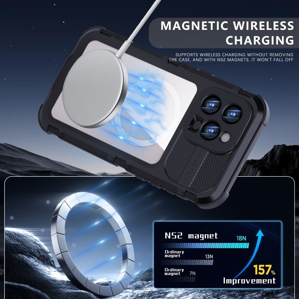 iPhone 16 Pro Max Waterdichte Case MagSafe transparant