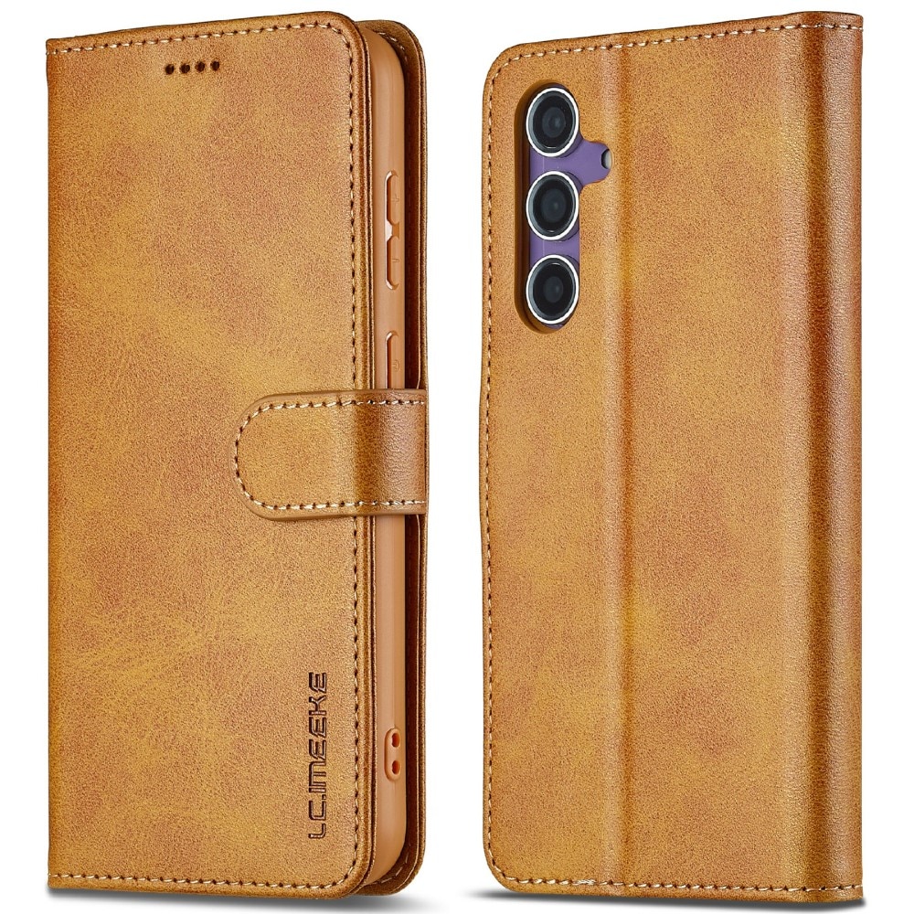 Bookcover hoesje Samsung Galaxy S25 cognac