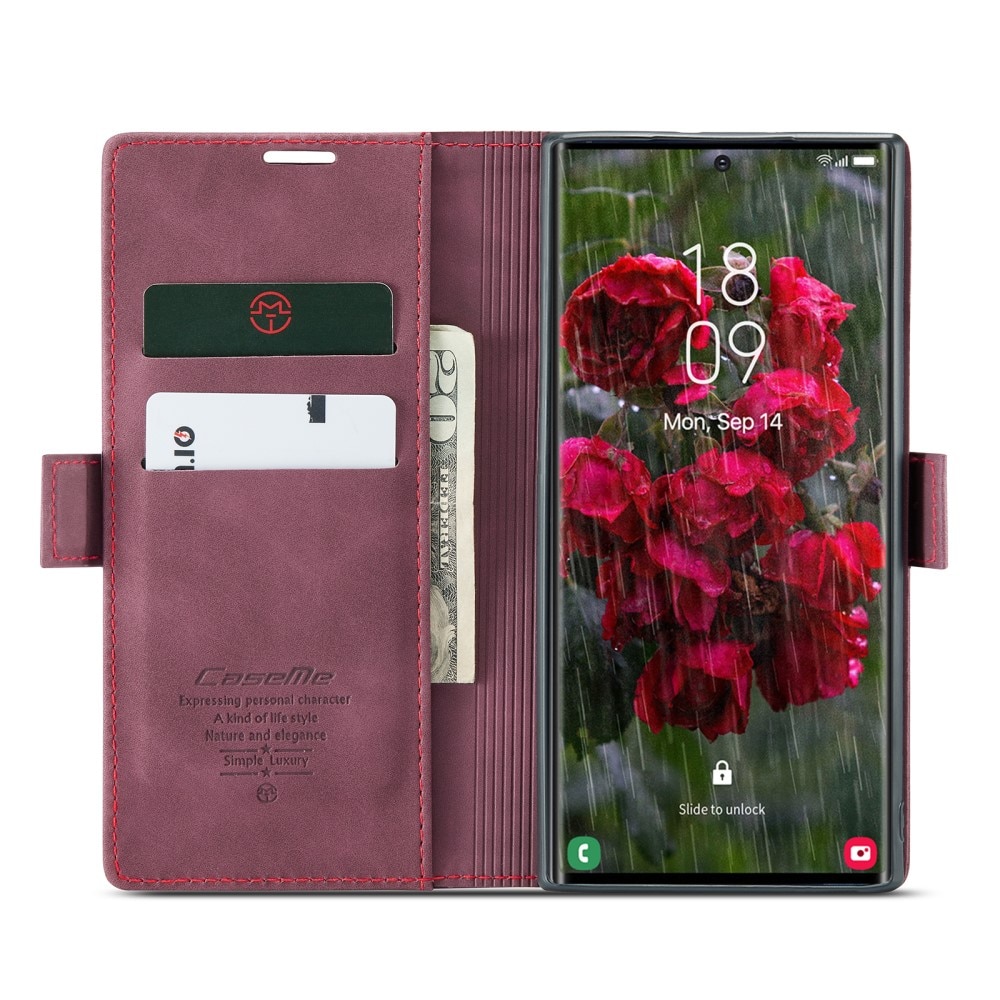 Slim Bookcover Hoesje Samsung Galaxy S25 Ultra Rood