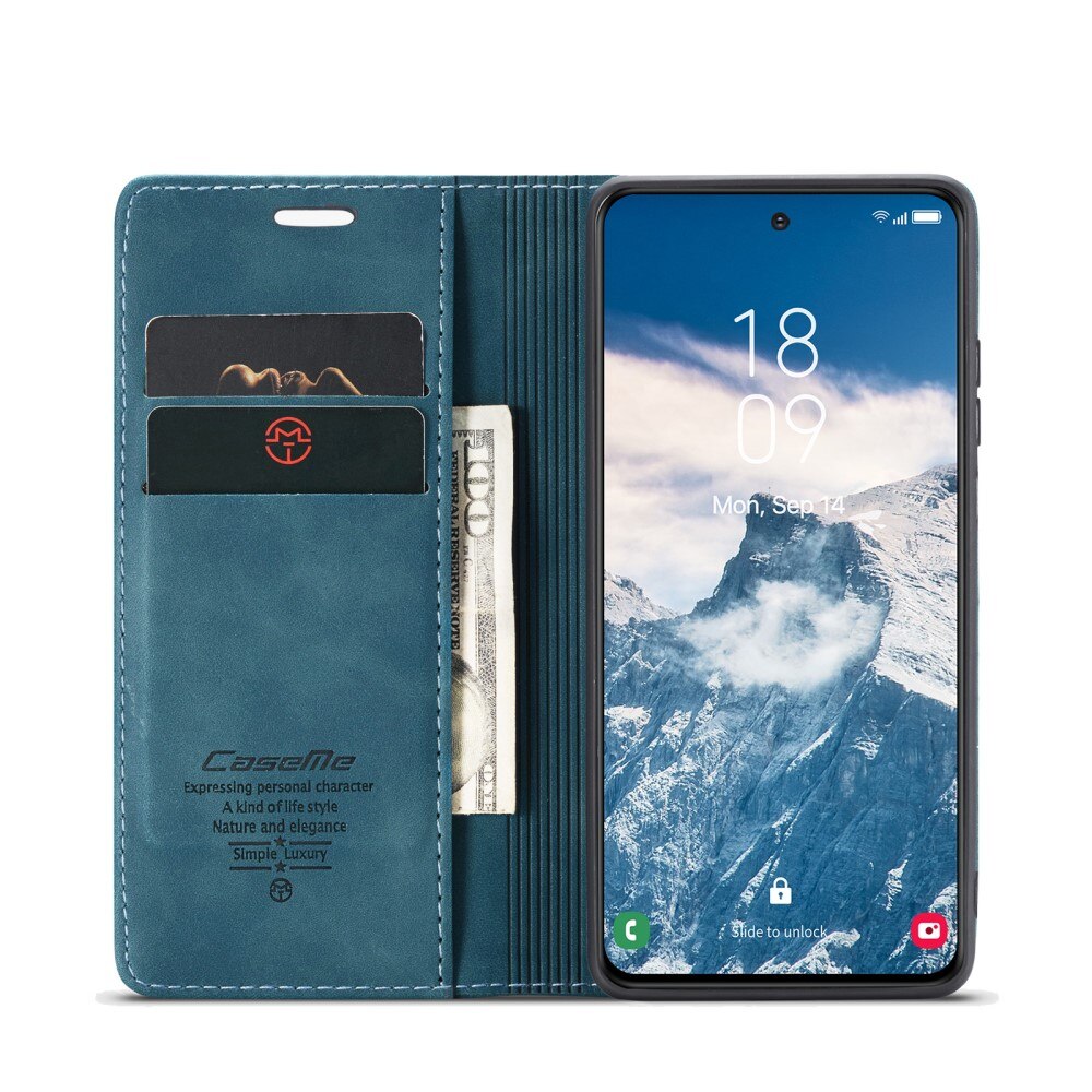 Slim Bookcover Hoesje Samsung Galaxy S25 Blauw