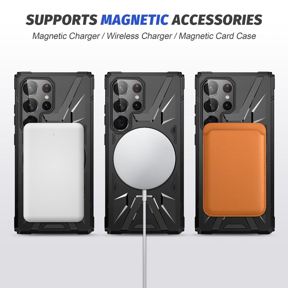 Samsung Galaxy S25 Ultra Hybridcase Tech MagSafe Ring zwart