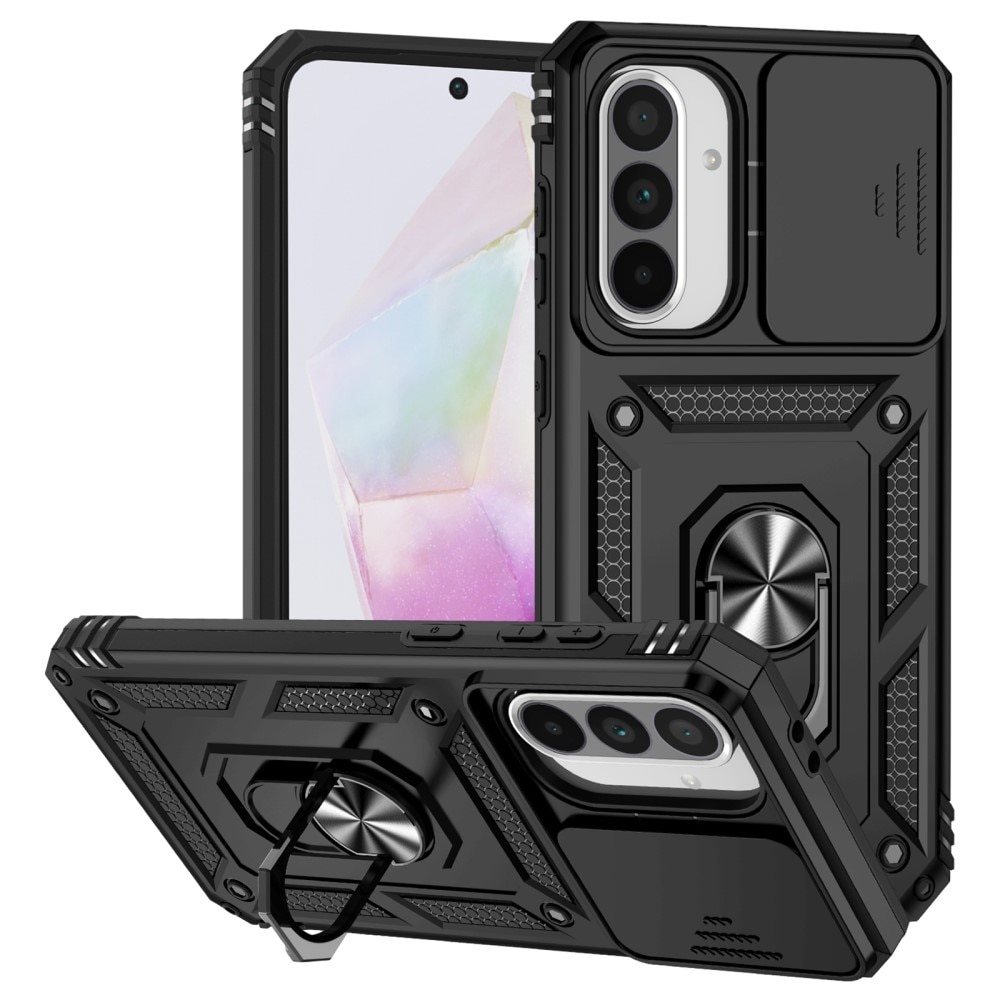 Samsung Galaxy A36 Hybridcase Ring + Camera Protector Zwart