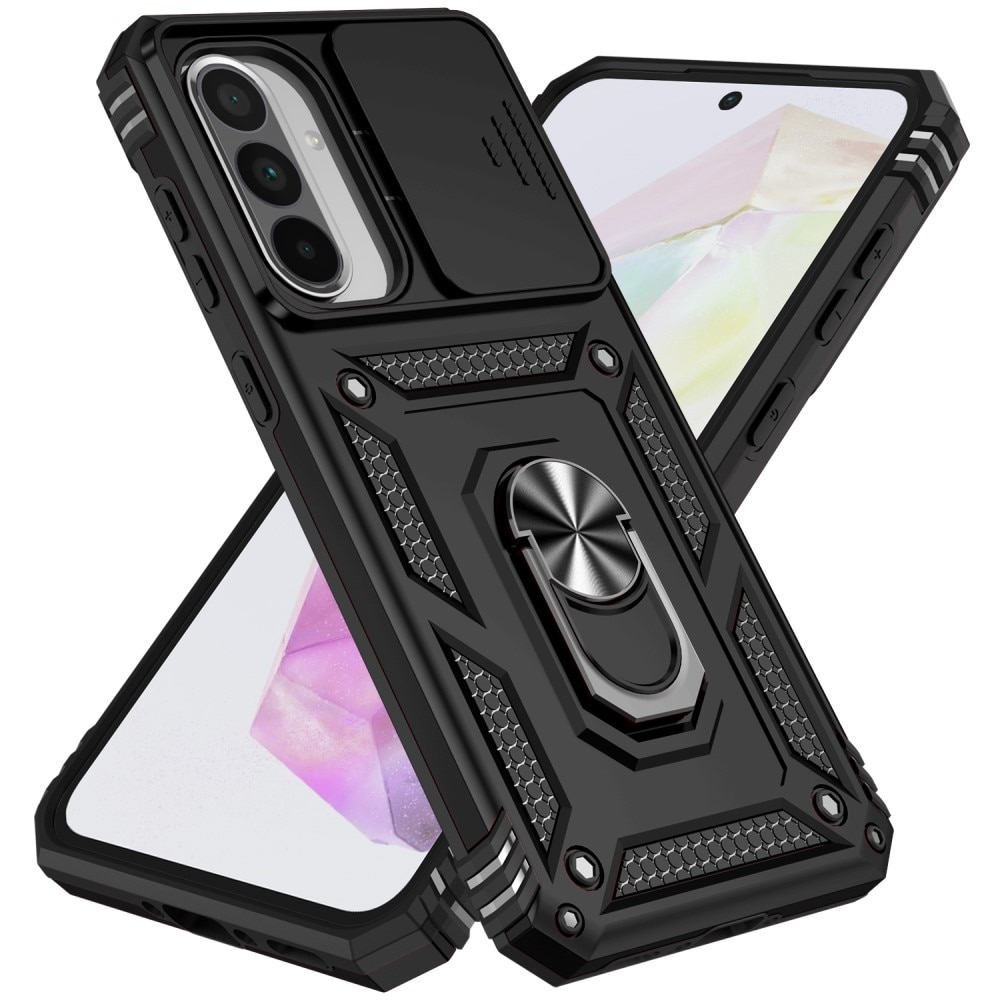 Samsung Galaxy A36 Hybridcase Ring + Camera Protector Zwart