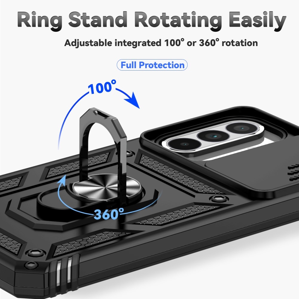 Samsung Galaxy A36 Hybridcase Ring + Camera Protector Zwart