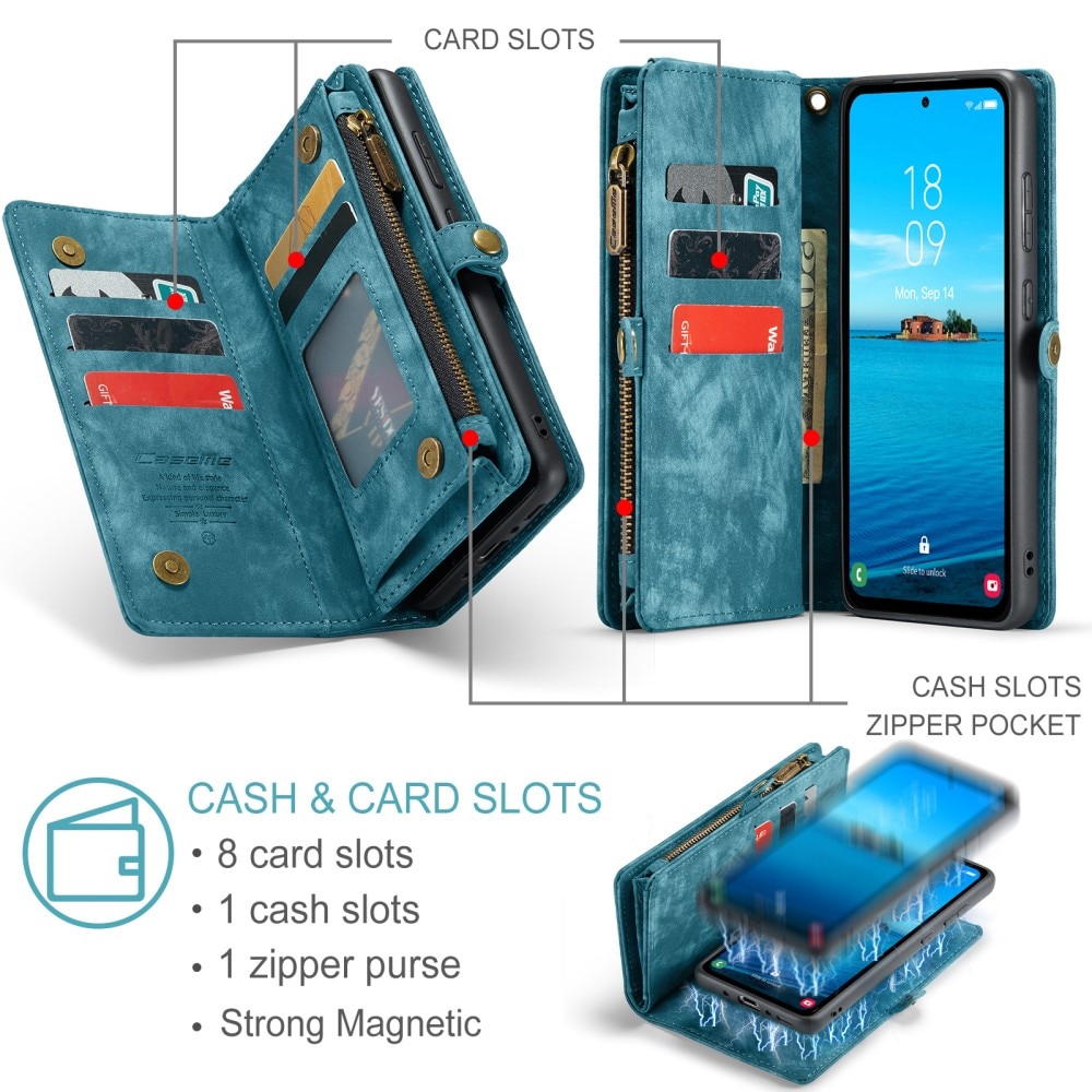 Multi-slot Hoesje Samsung Galaxy A36 blauw