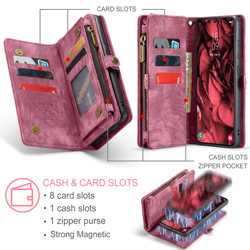 Multi-slot Hoesje Samsung Galaxy S25 Plus rood