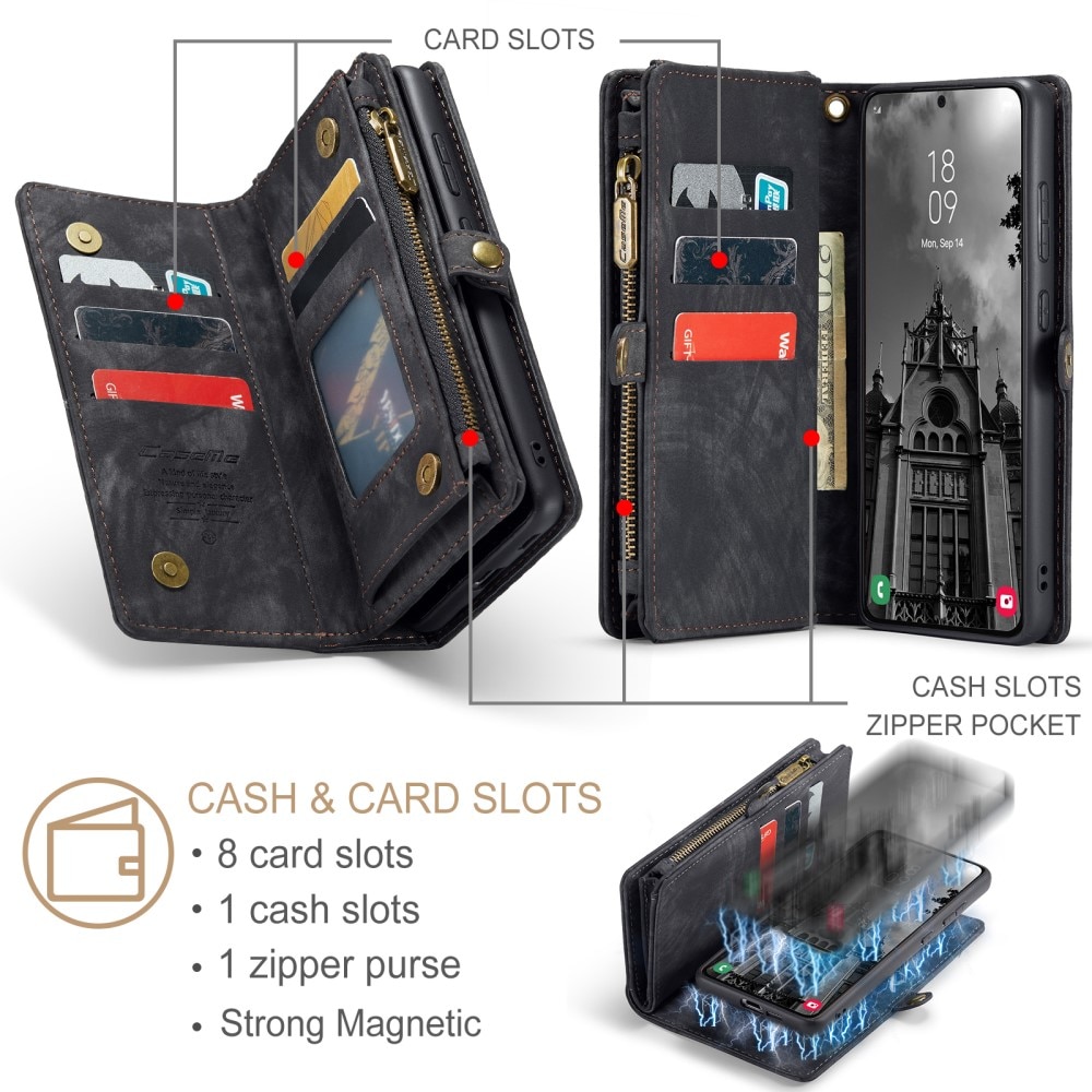 Multi-slot Hoesje Samsung Galaxy S25 Plus grijs