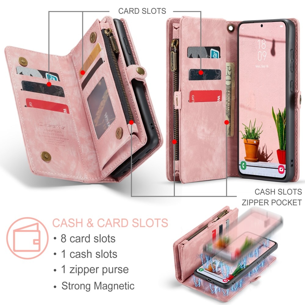 Multi-slot Hoesje Samsung Galaxy S25 Plus roze