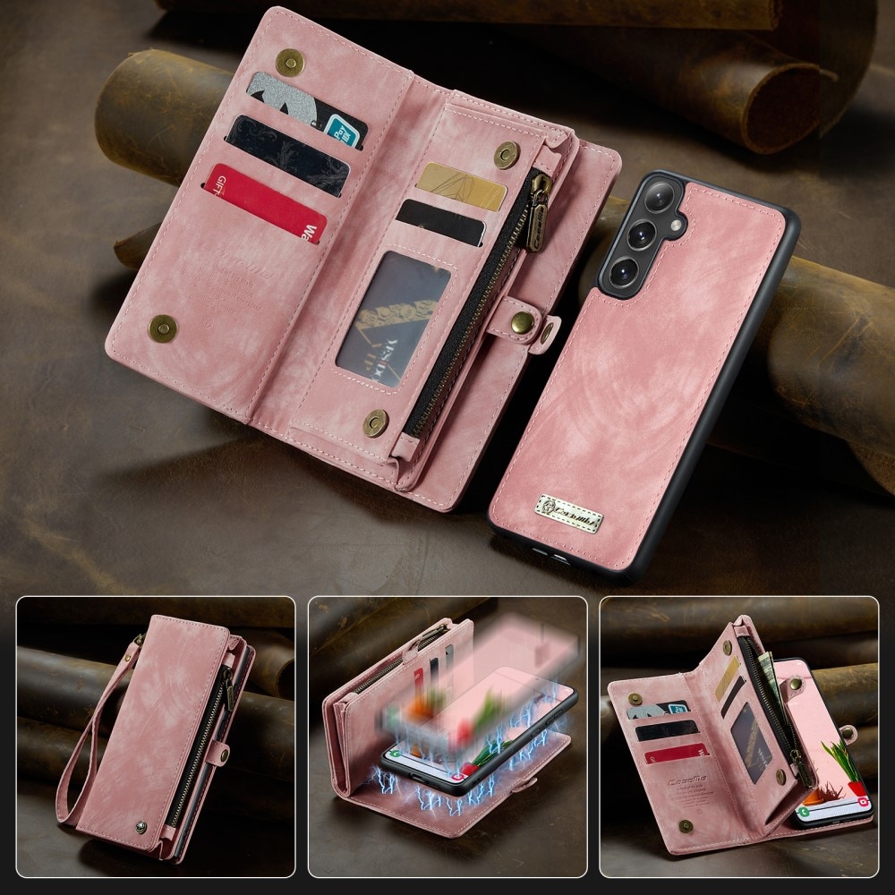 Multi-slot Hoesje Samsung Galaxy S25 Plus roze