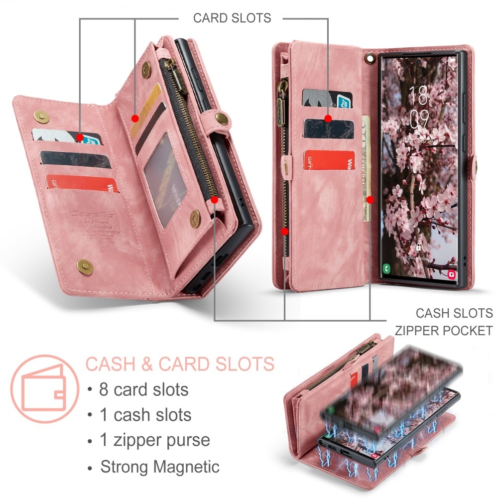 Multi-slot Hoesje Samsung Galaxy S25 Ultra roze